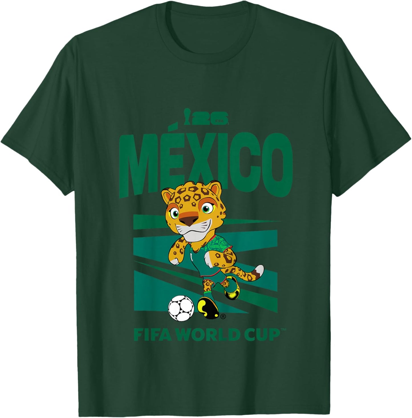 Kids FIFA World CUP26 Mexico Mascot Ball T-Shirt - T-Shirt | Forest