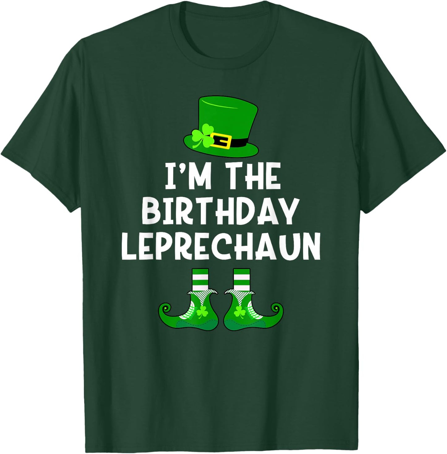 Birthday Leprechaun Funny St Patrick's Day Bday T-Shirt - T-Shirt | Forest