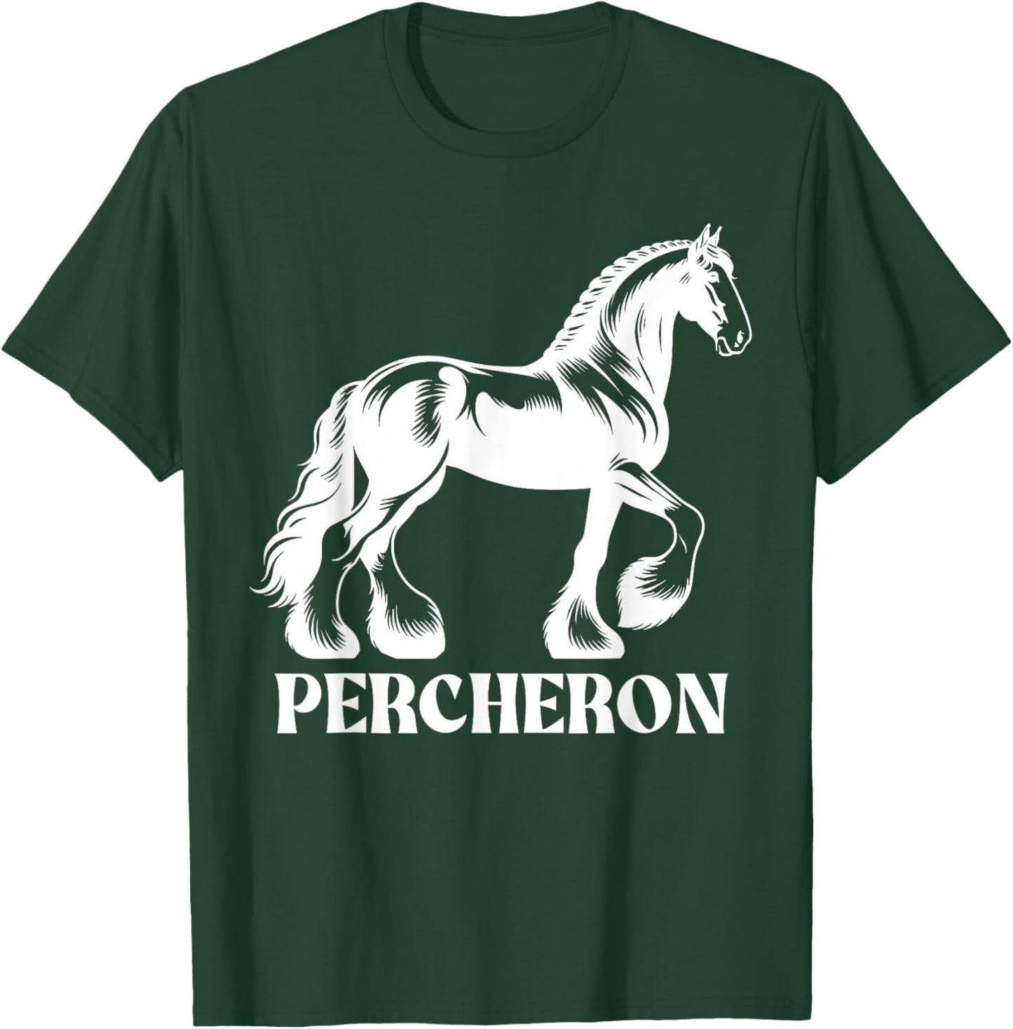 Percheron Horse, Equestrian Percheron Horse T-Shirt - T-Shirt | Forest