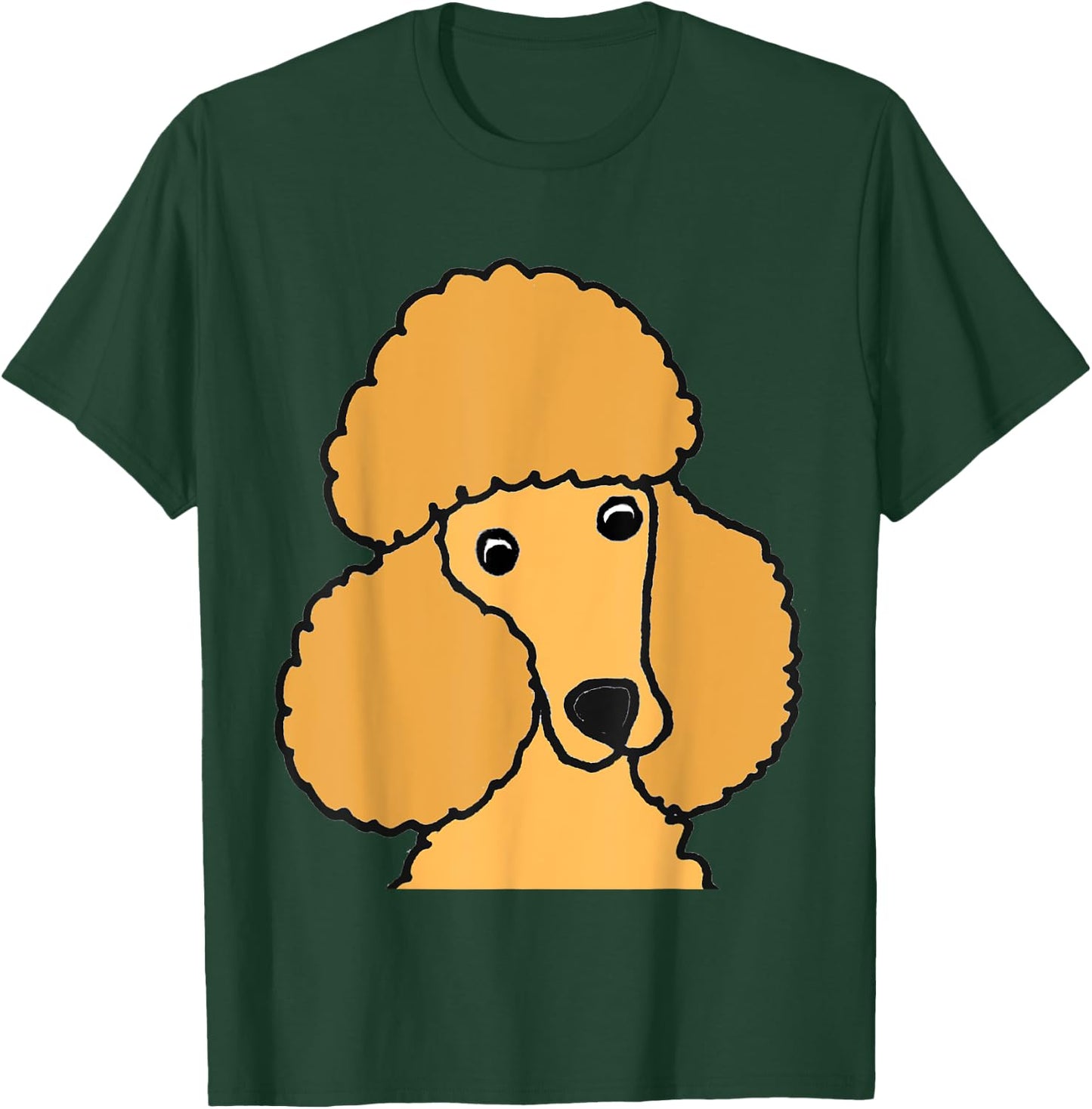 Smileteespetsa Cute Apricot Miniature Poodle Dog Face Art T-Shirt - T-Shirt | Forest
