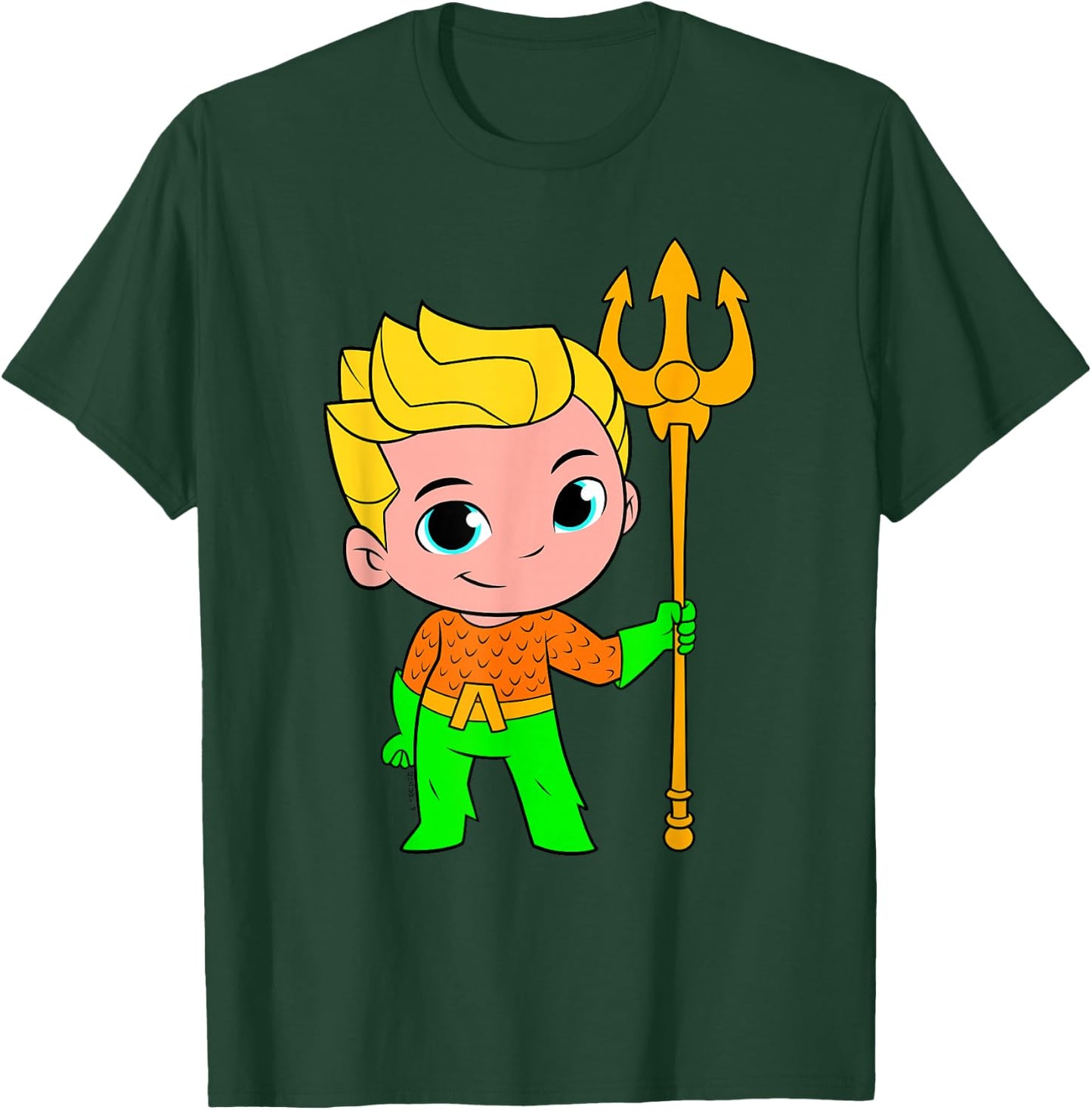 DC Super Friends Aquaman Big Character Portrait T-Shirt - T-Shirt | Forest