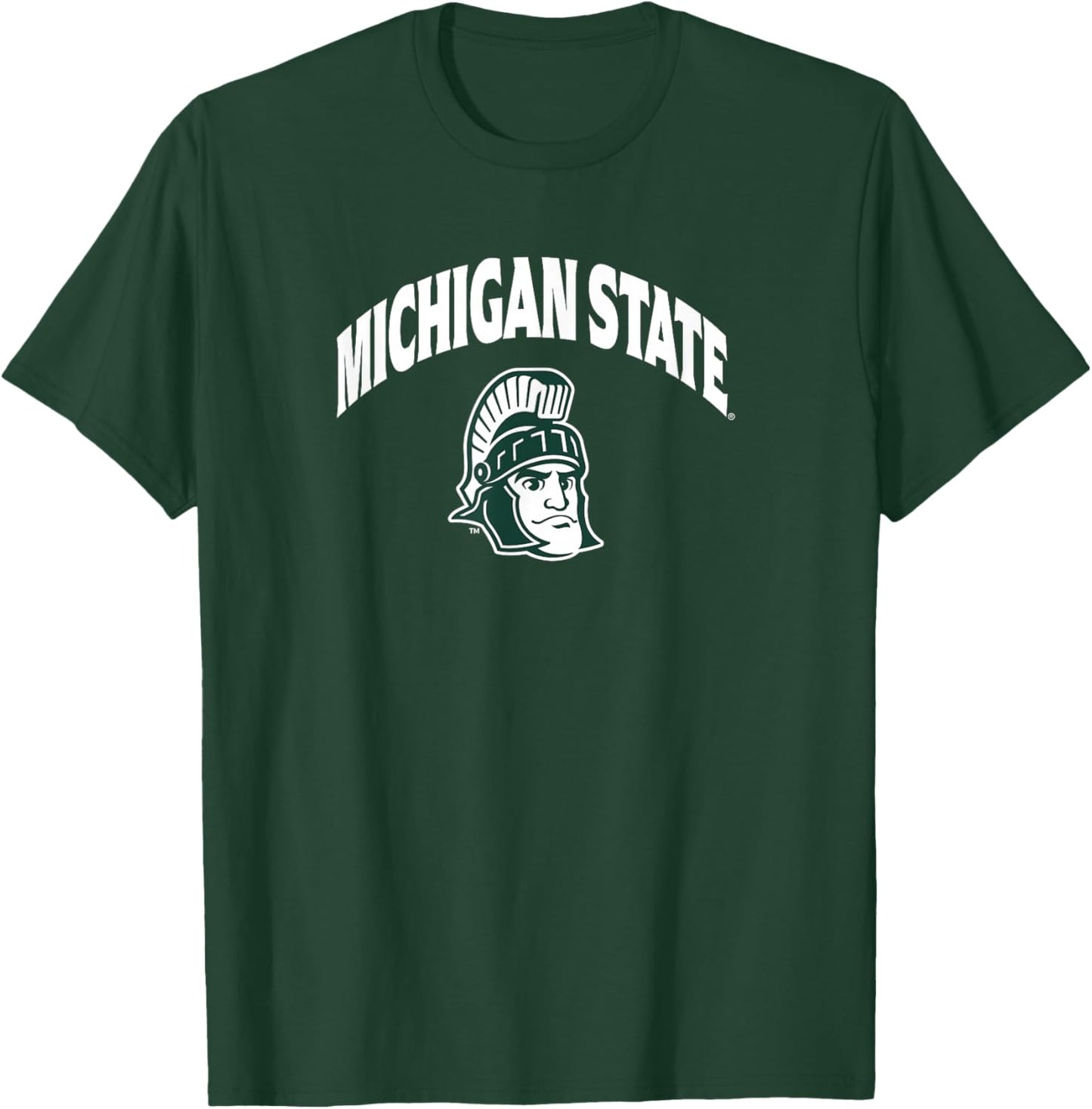 Michigan State Spartans Arch Over Mascot Black T-Shirt - T-Shirt | Forest
