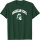 Michigan State Spartans Arch Over Mascot Black T-Shirt - T-Shirt | Forest