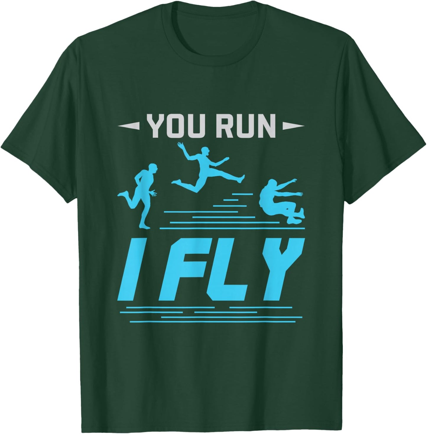 Track and Field Long Jump Athlete Cool Saying T-Shirt - T-Shirt | Forest