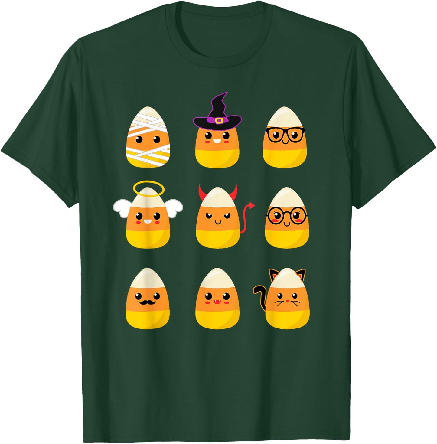 Candy Corn Costume Characters - Cute Halloween Kids T-Shirt - T-Shirt | Forest