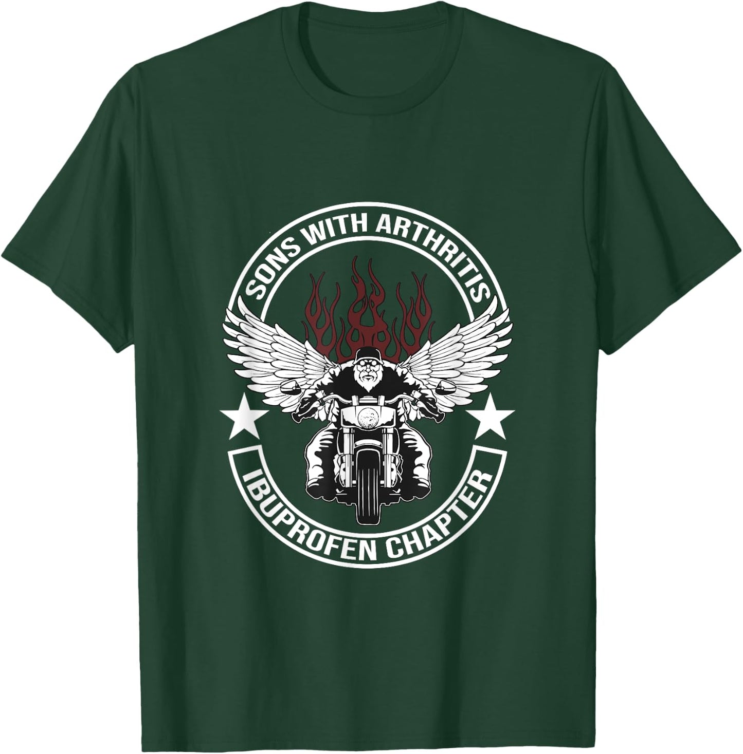 Sons with Arthritis Ibuprofen Chapter Motorcycle Gift T-Shirt - T-Shirt | Forest