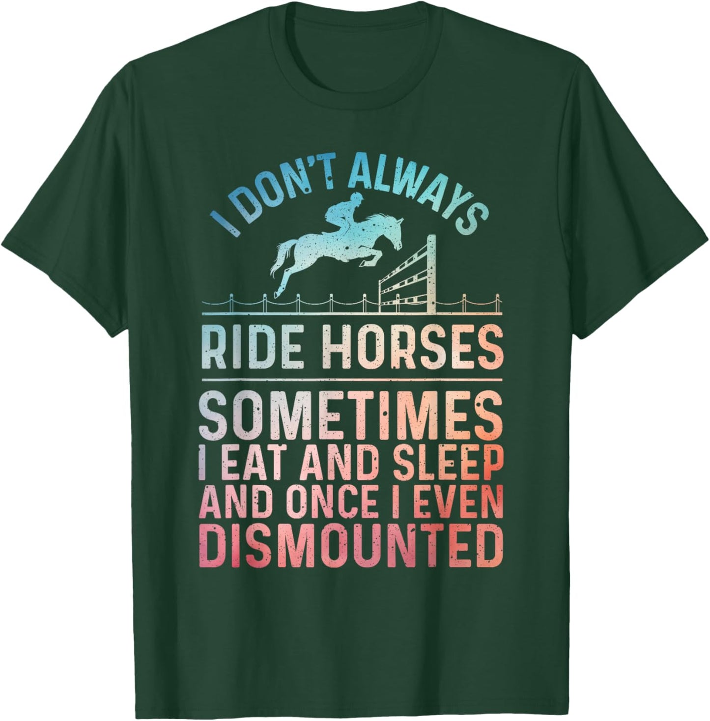 Best Horse Riding Art Women Equestrian Horse Racing T-Shirt - T-Shirt | Forest
