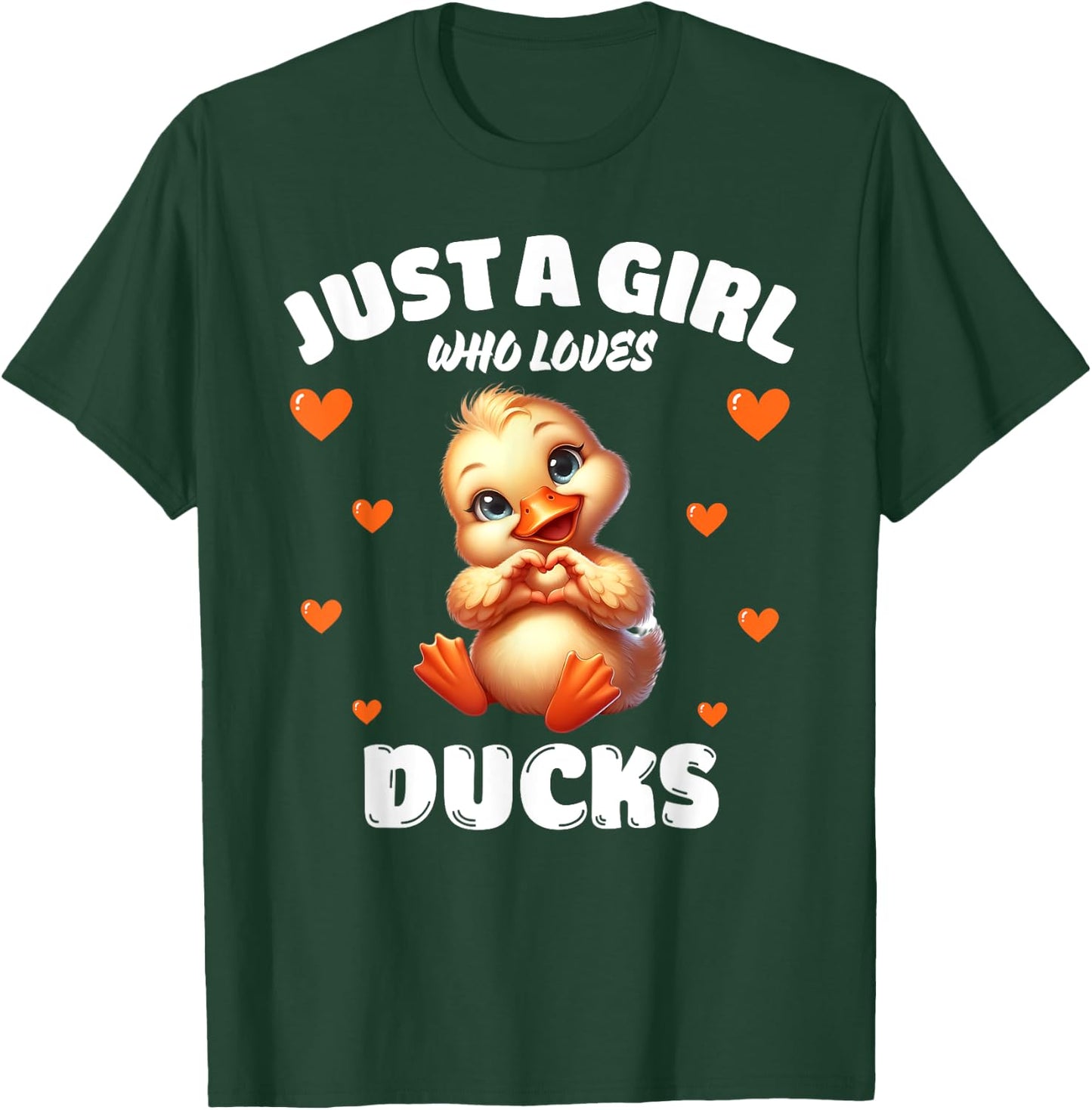 Just A Girl Who Loves Ducks, Cute Duck Lovers T-Shirt - T-Shirt | Forest