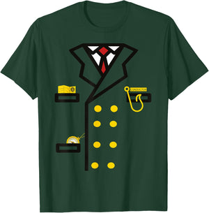 Fantabulous Acc Train Conductor Adult & Kids - Funny Halloween Costume T-Shirt - T-Shirt | Forest