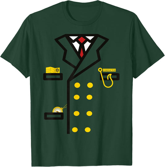 Fantabulous Acc Train Conductor Adult & Kids - Funny Halloween Costume T-Shirt - T-Shirt | Forest