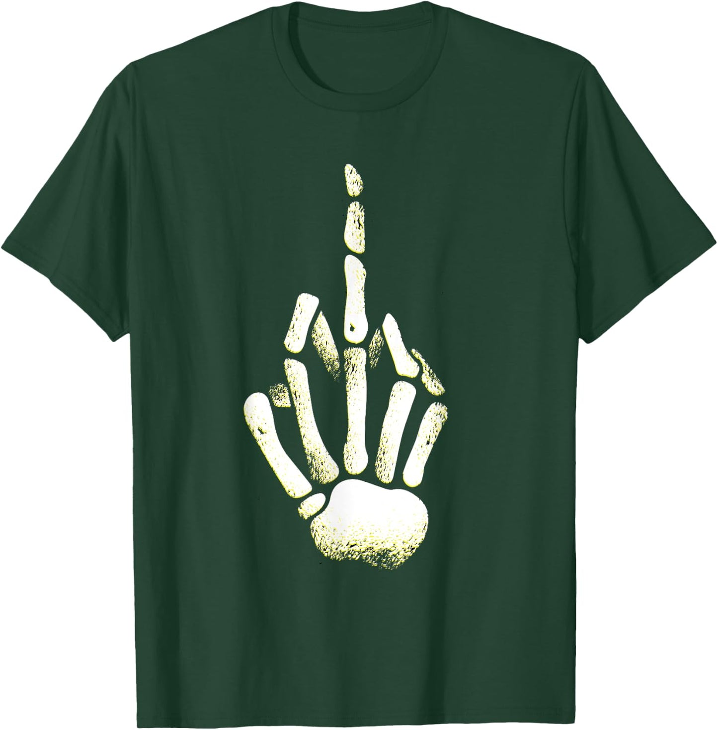 Halloween Skeleton Middle Finger Hand Fuck off T-Shirt - T-Shirt | Forest