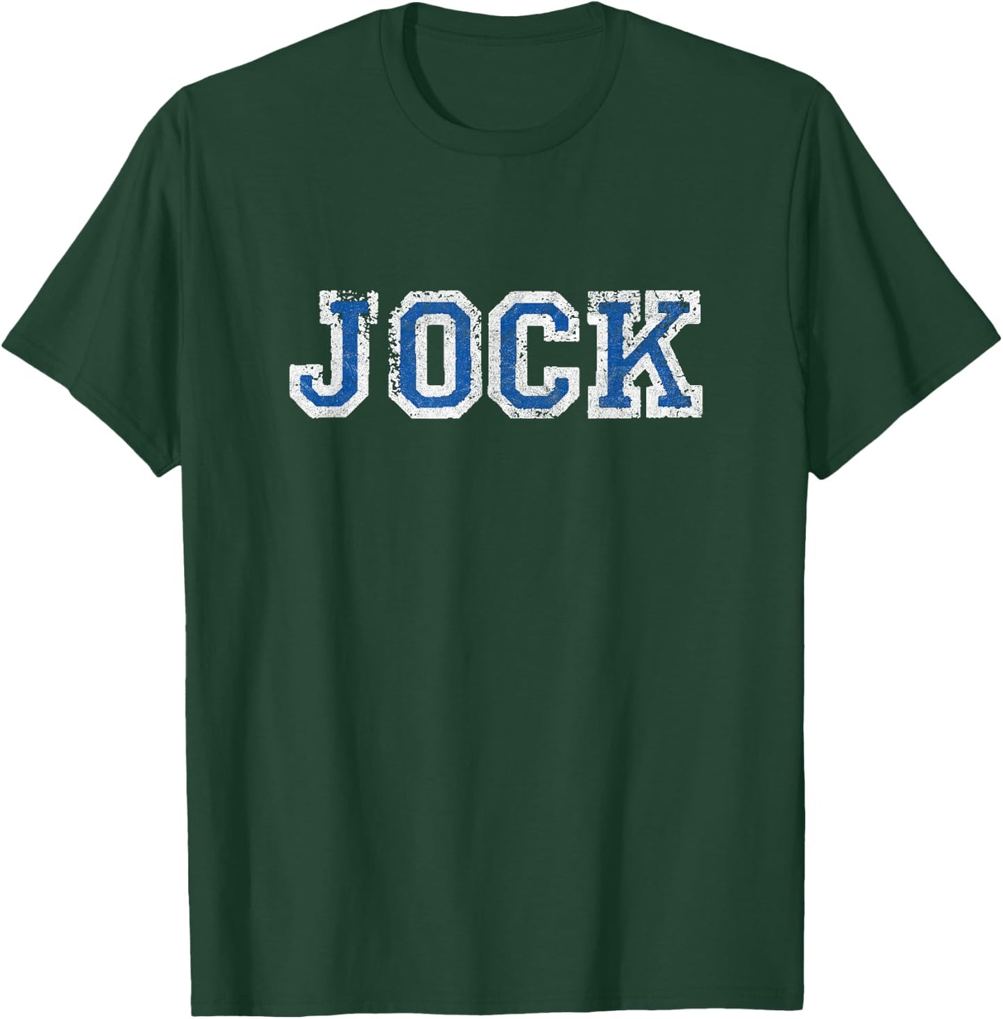 JOCK retro varsity distressed sports player cosplay college T-Shirt - T-Shirt | Forest