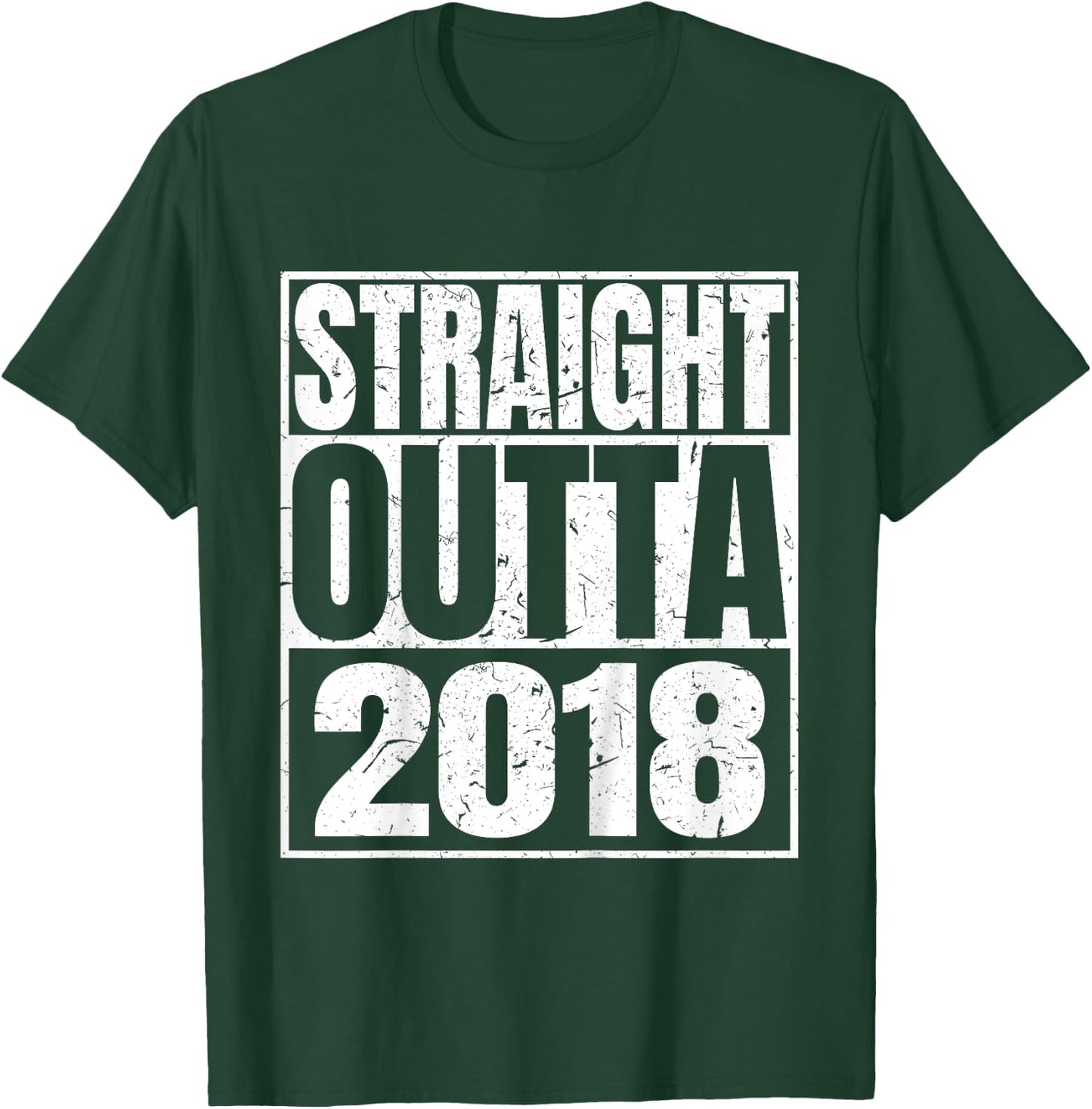 Straight Outta 2018 Classic 2018 Birth Of Birthday Vintage T-Shirt - T-Shirt | Forest