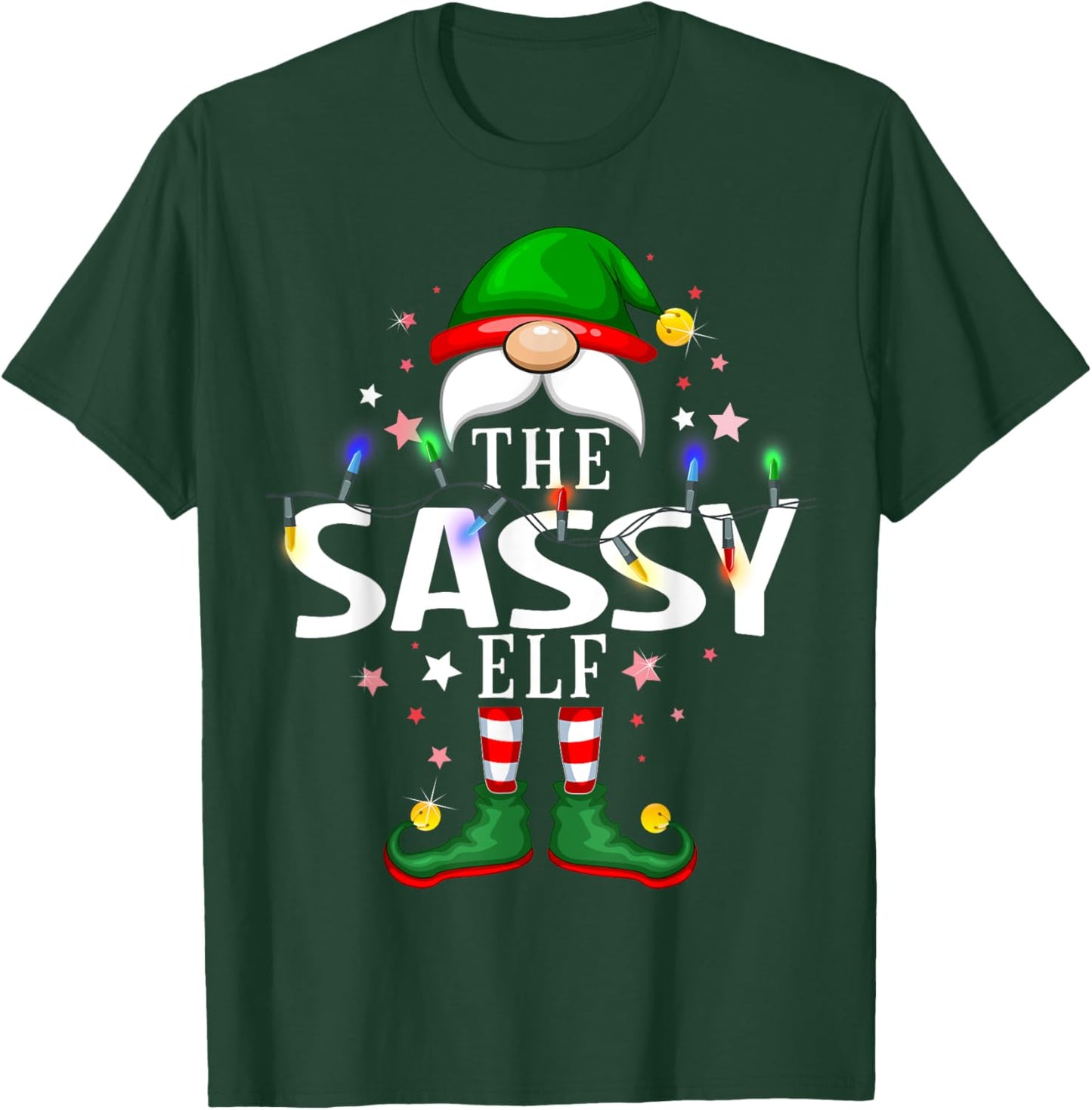 The Sassy Elf Christmas Family Pajama Party T-Shirt - T-Shirt | Forest