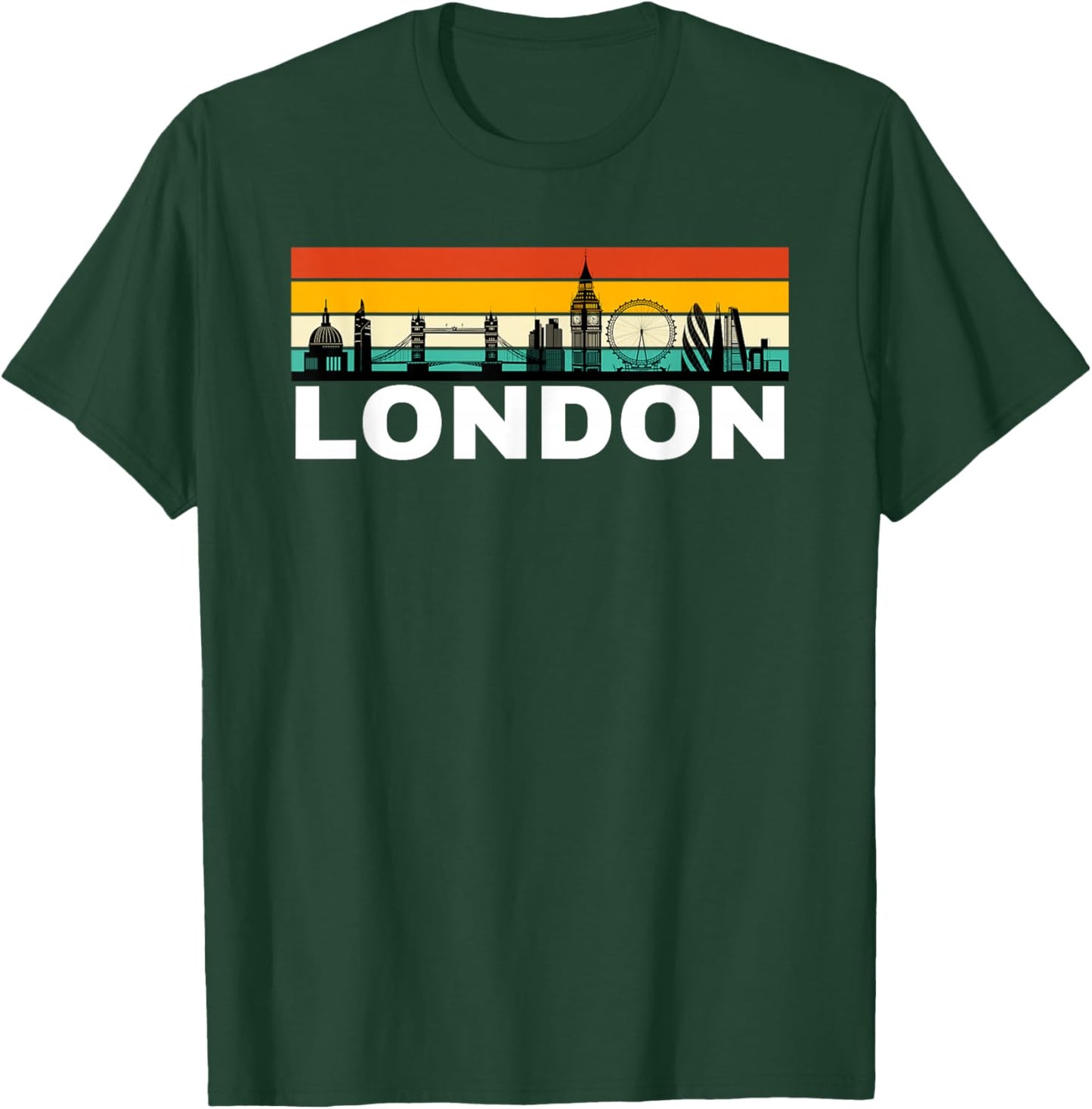 London City England United Kingdom UK Souvenir Travel Retro T-Shirt - T-Shirt | Forest
