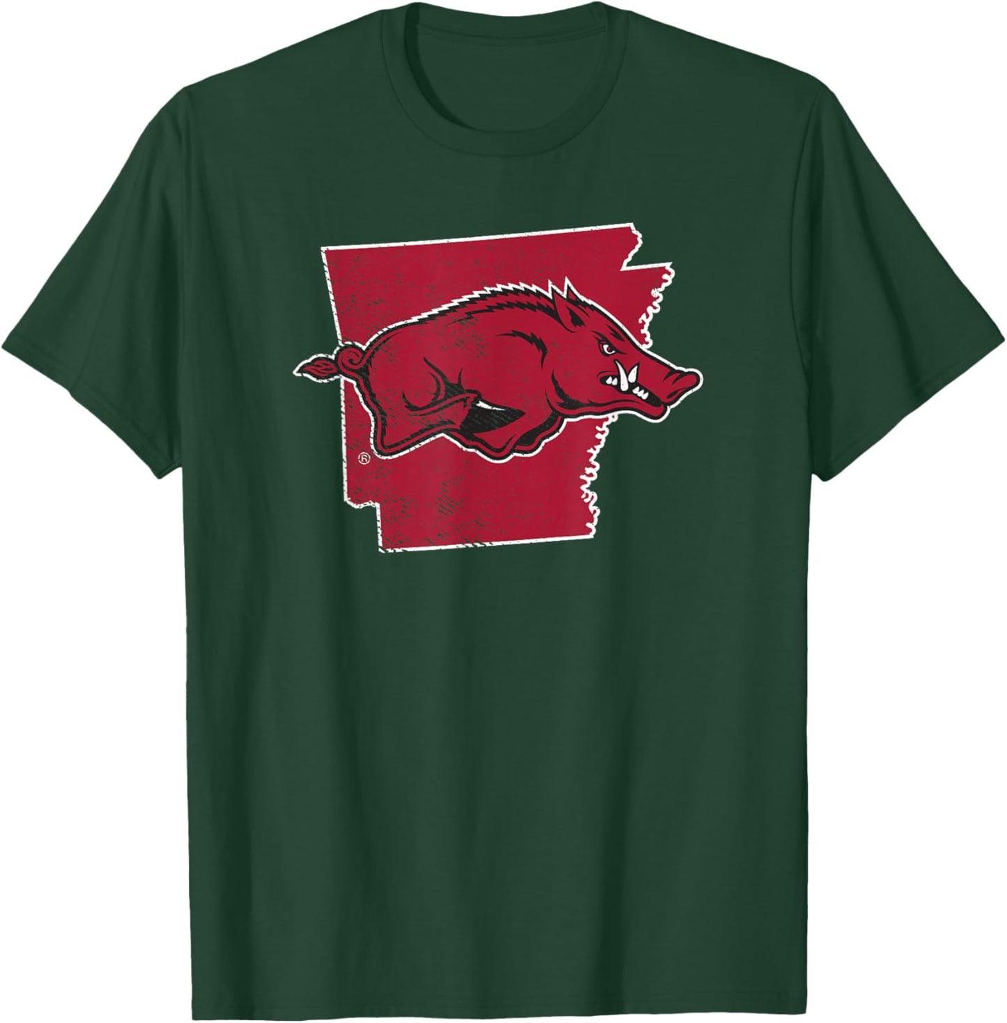 University of Arkansas Razorbacks State Shape T-Shirt - T-Shirt | Forest