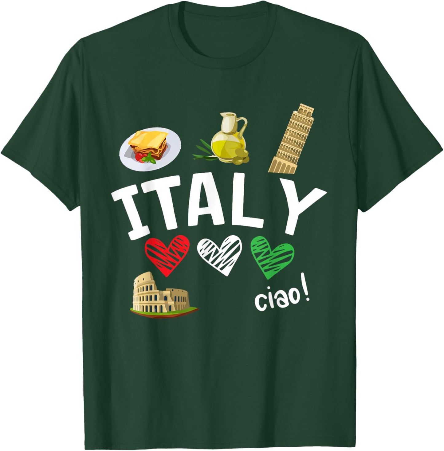 Love Italy and Everything Italian Culture T-Shirt - T-Shirt | Forest