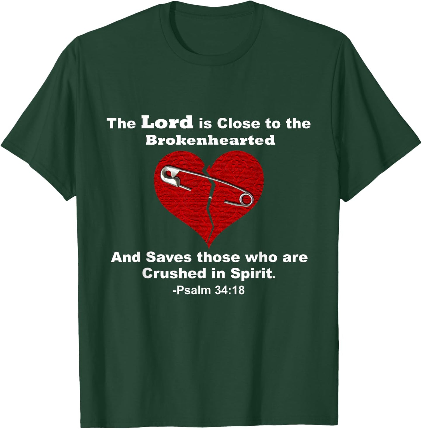 Jesus Lord Saves Brokenhearted Heart Broken Girl Women Boy T-Shirt - T-Shirt | Forest