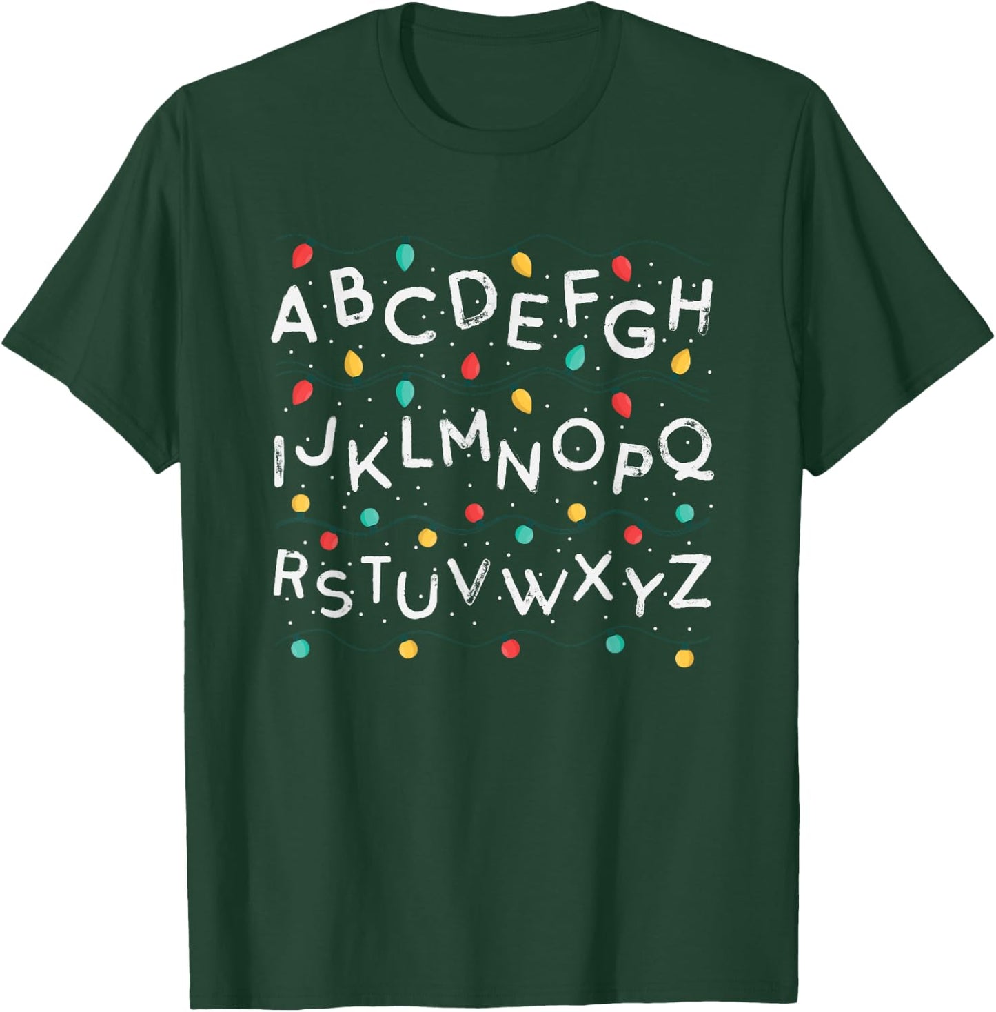 Funny ABC Alphabet Christmas Teacher Gift T-Shirt - T-Shirt | Forest