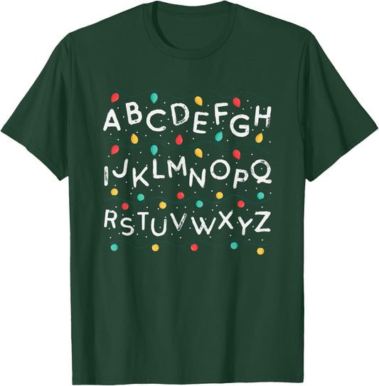 Funny ABC Alphabet Christmas Teacher Gift T-Shirt - T-Shirt | Forest