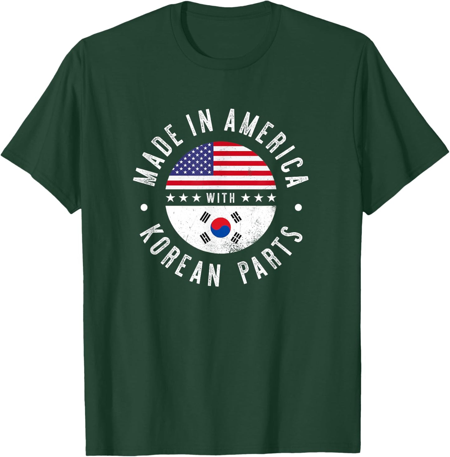 Made in America with Korean parts - South Korea pride T-Shirt - T-Shirt | Forest