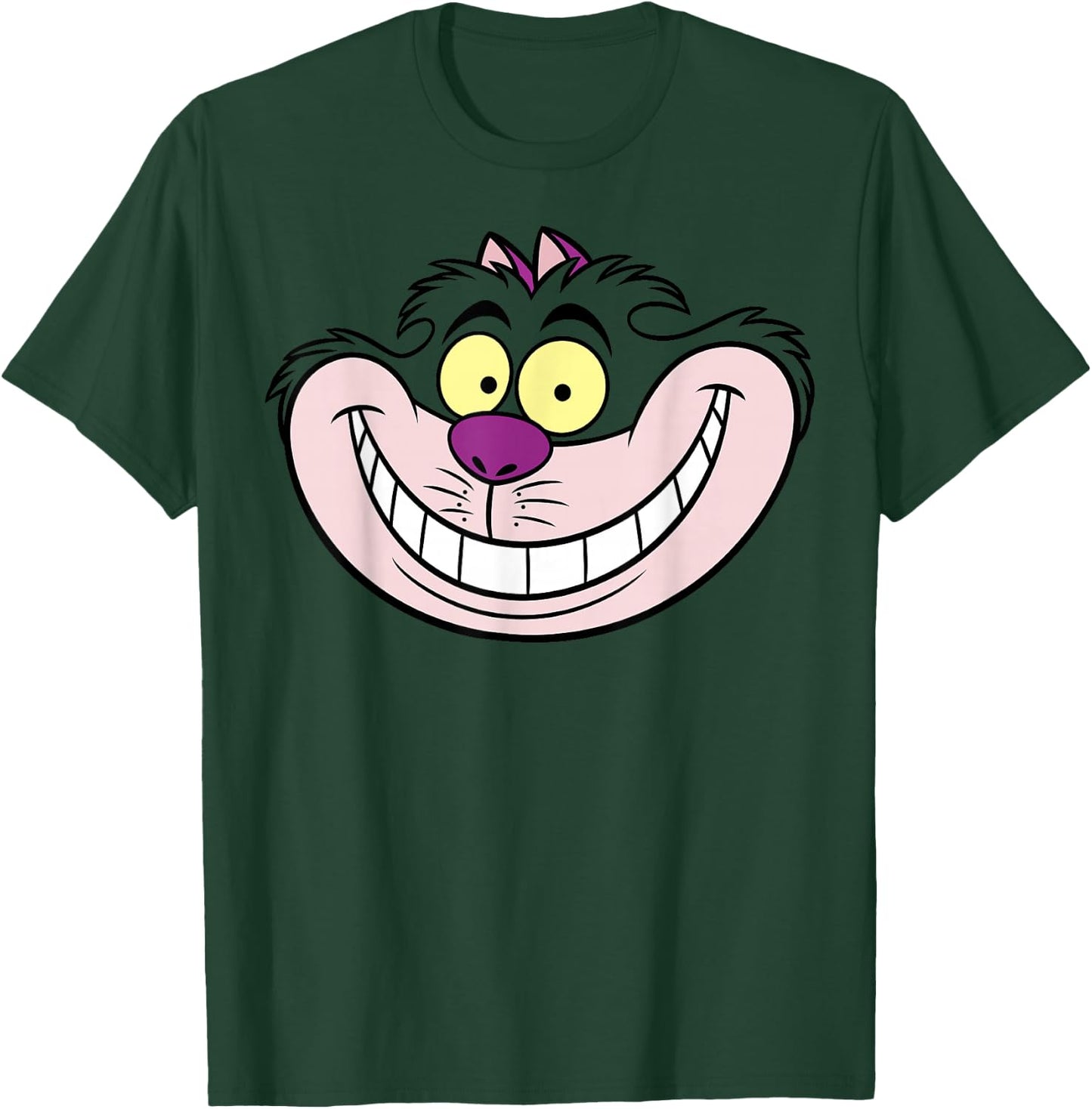 Disney Alice in Wonderland Cheshire Cat Big Face T-Shirt - T-Shirt | Forest