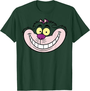 Disney Alice in Wonderland Cheshire Cat Big Face T-Shirt - T-Shirt | Forest