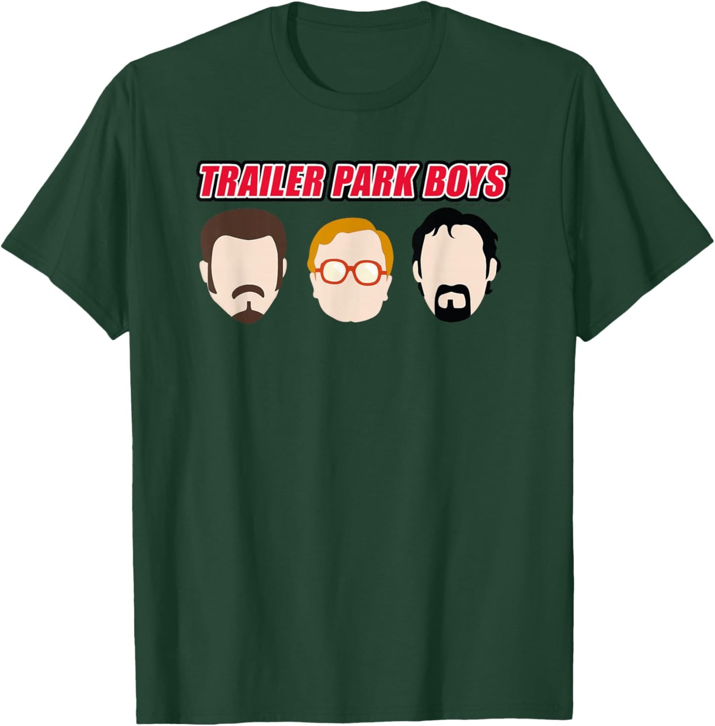 Ripple Junction x Trailer Park Boys Illustrated Heads , grey, S T-Shirt - T-Shirt | Forest