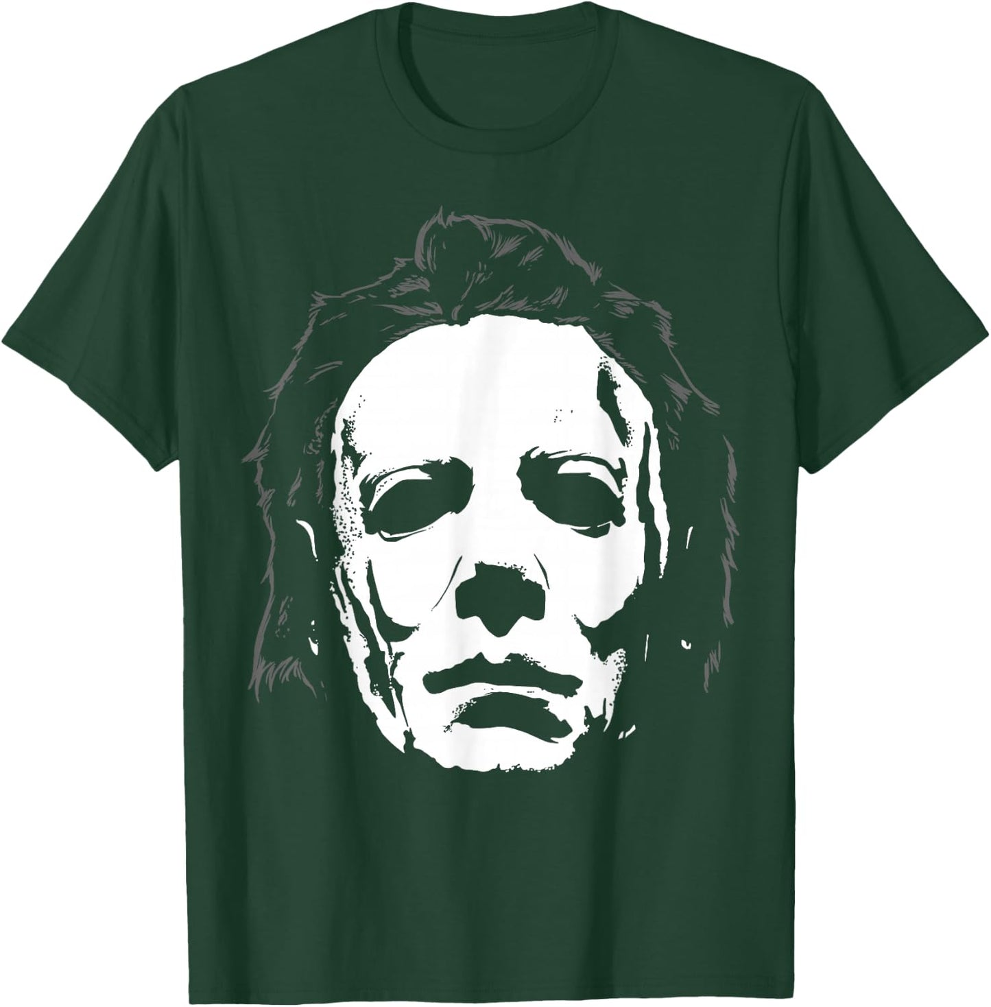 Halloween Michael Myers Mask Big Face T-Shirt - T-Shirt | Forest