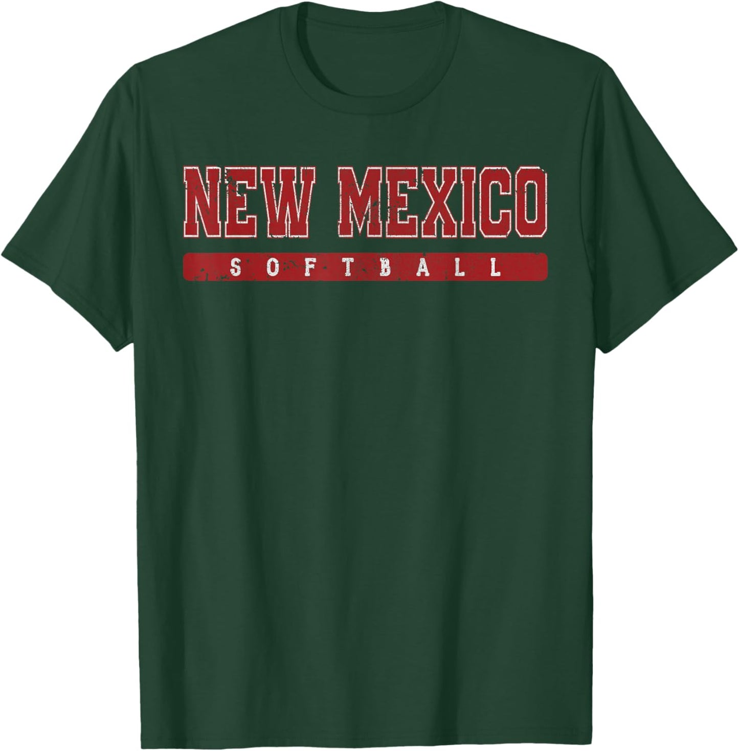 New Mexico Softball Red Vintage Text T-Shirt - T-Shirt | Forest