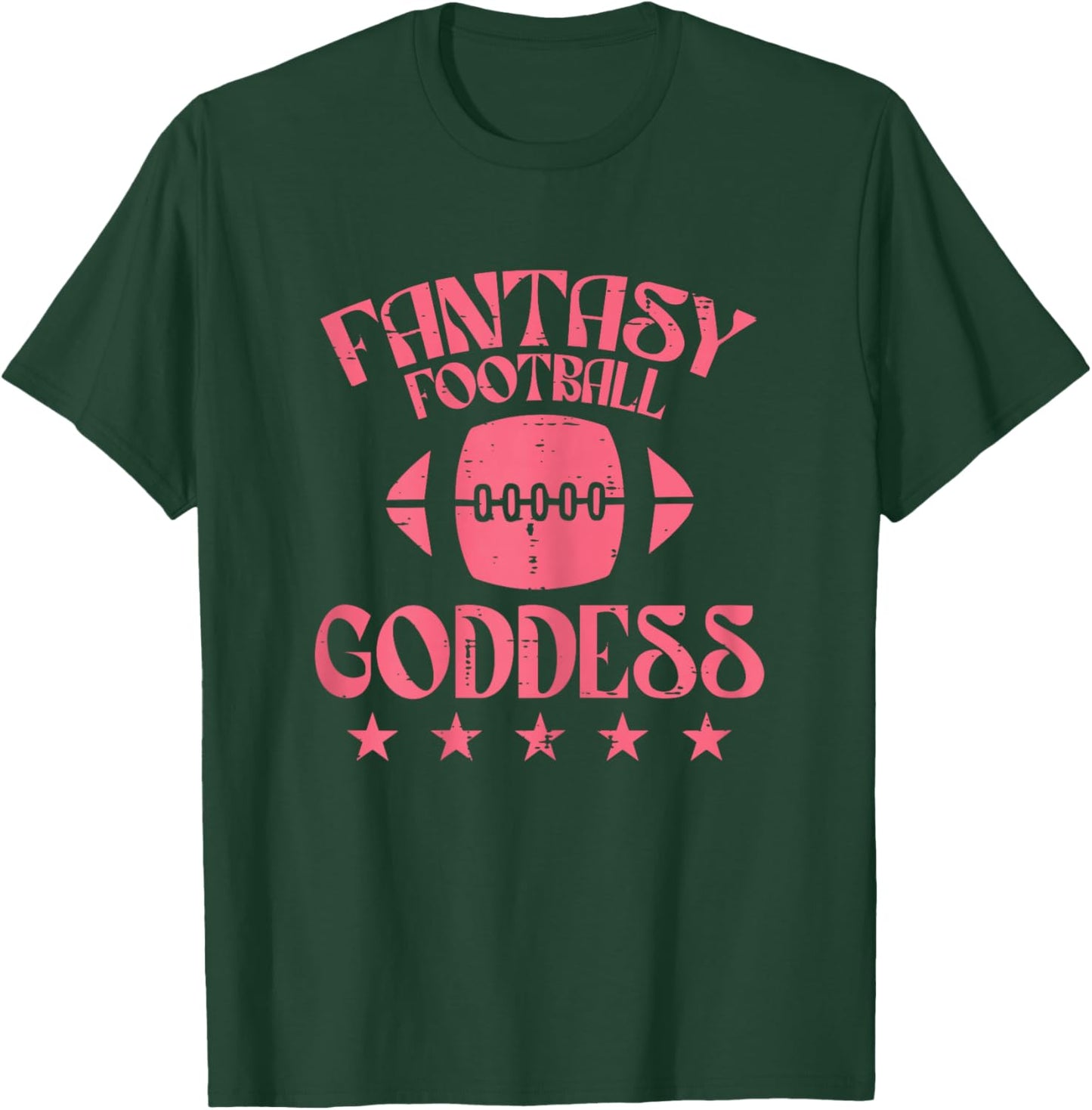 Fantasy Football Goddess Funny Draft Party Champ Women Girls T-Shirt - T-Shirt | Forest