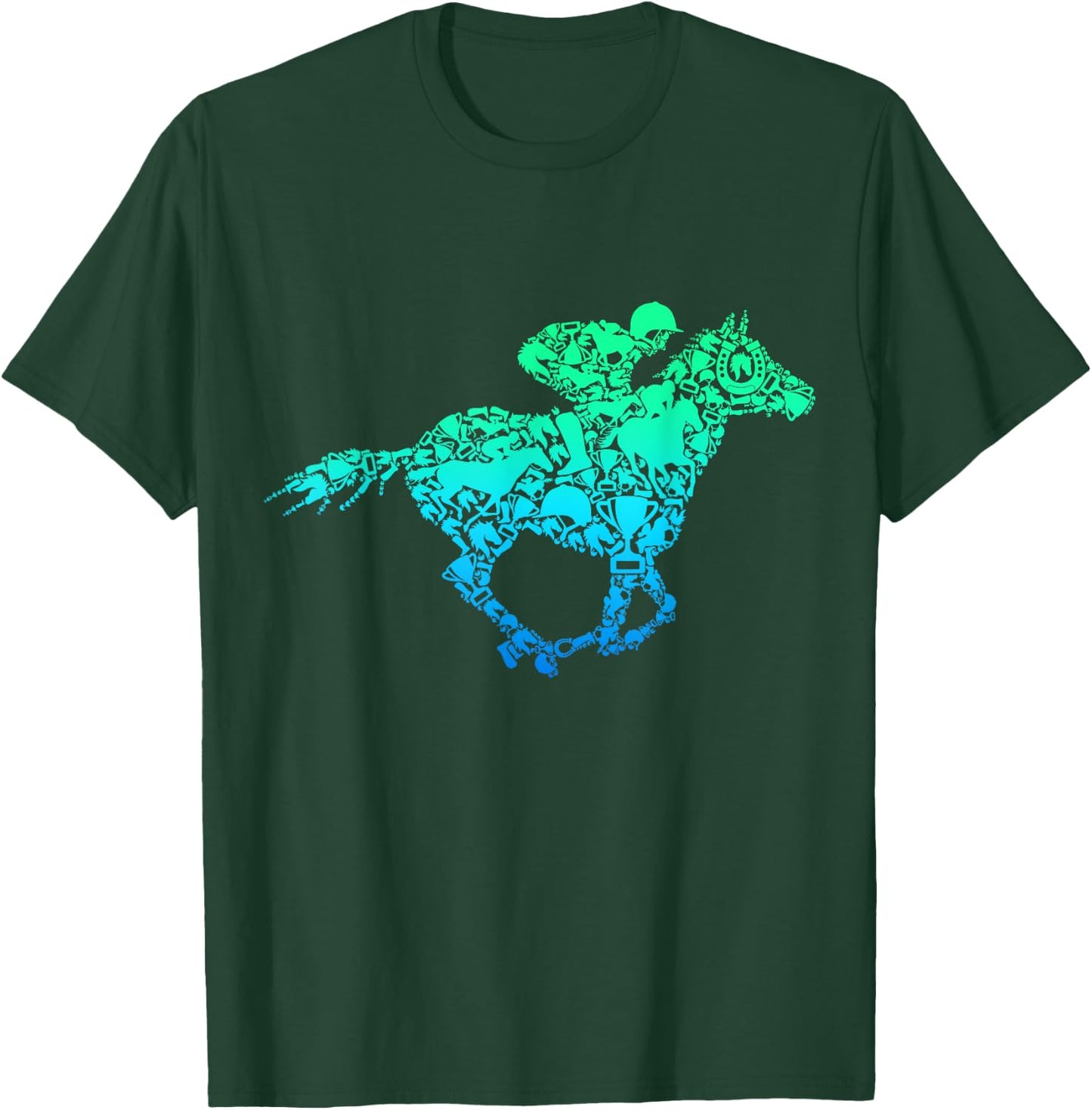 Horse Racing Jockey Derby T-Shirt - T-Shirt | Forest