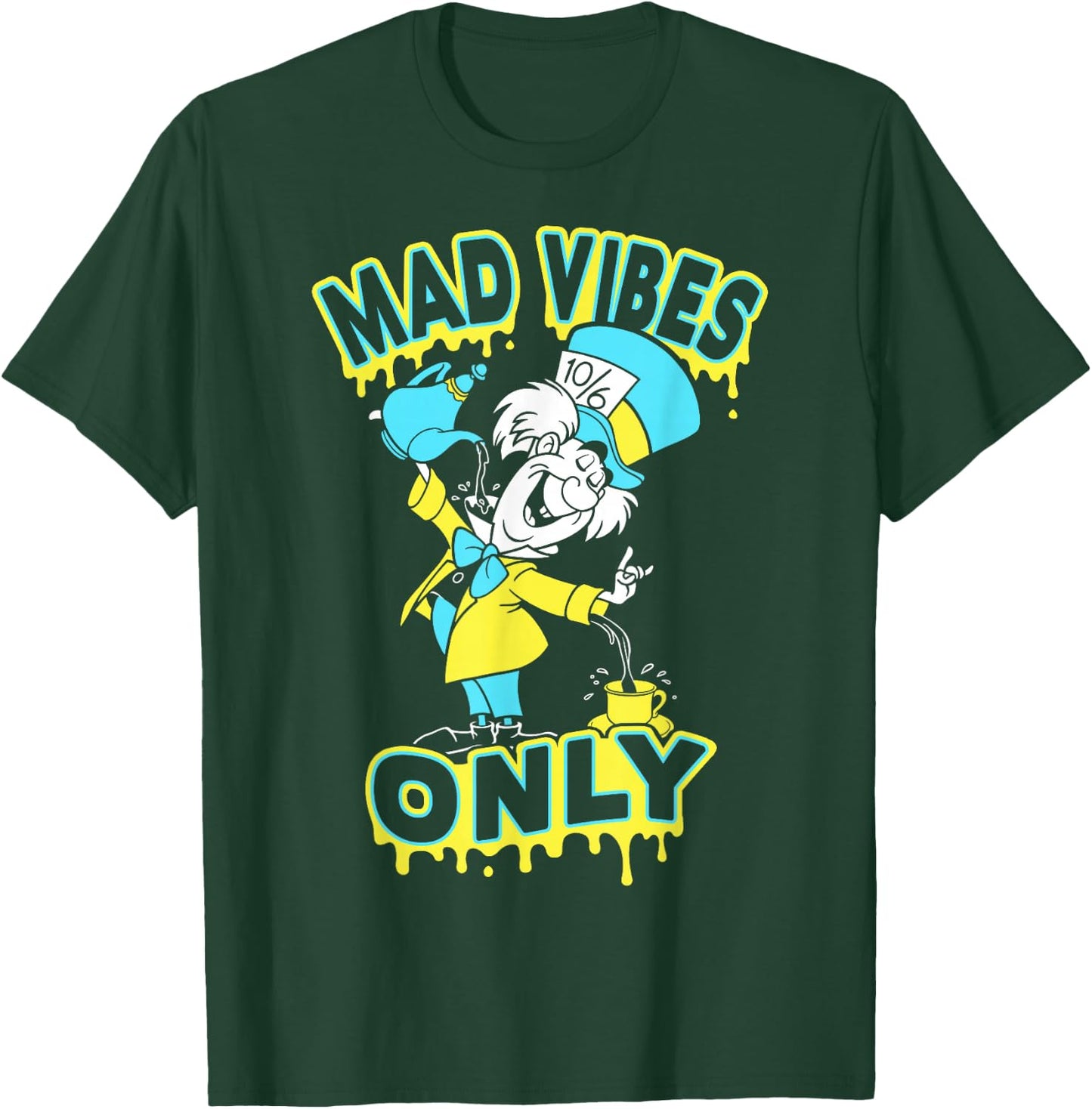 Disney Alice in Wonderland Mad Hatter Mad Vibes Only Small T-Shirt - T-Shirt | Forest