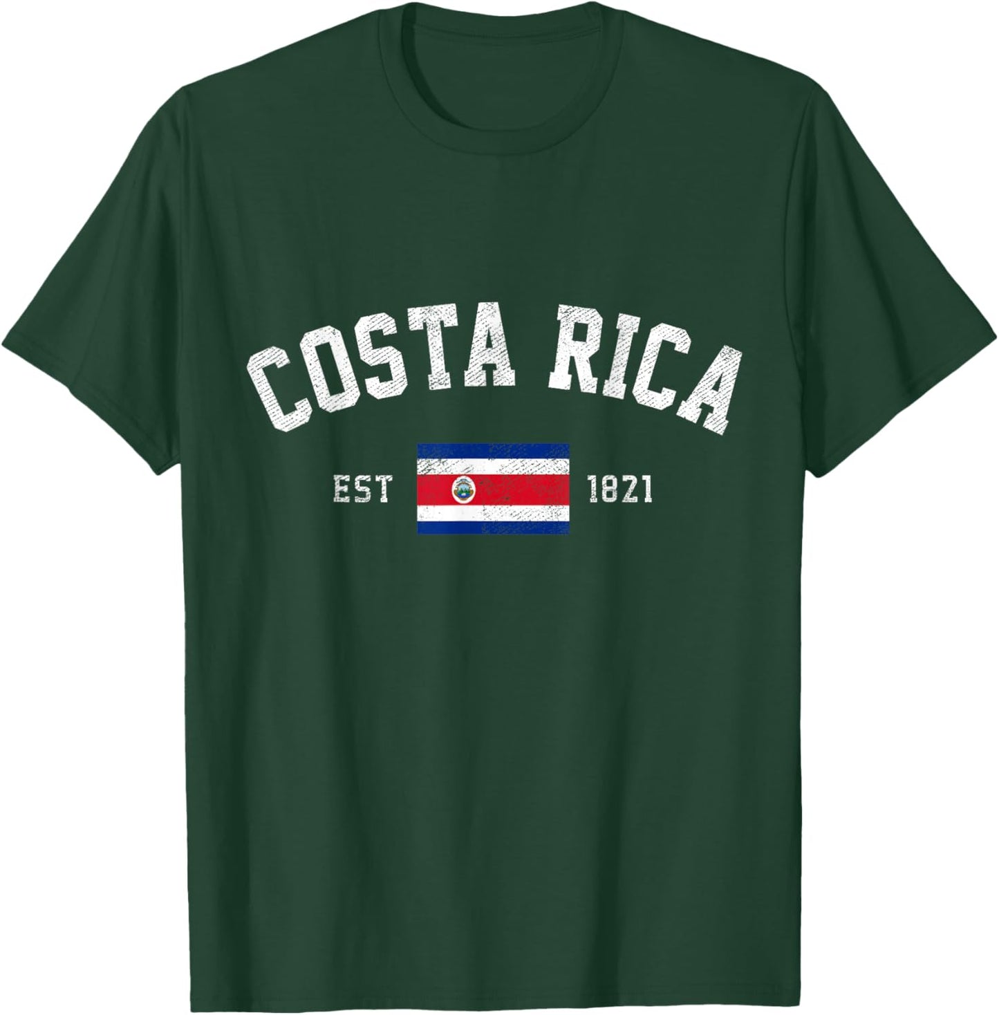 Costa Rica Est. 1821 Costa Rican Flag Independence Day T-Shirt - T-Shirt | Forest