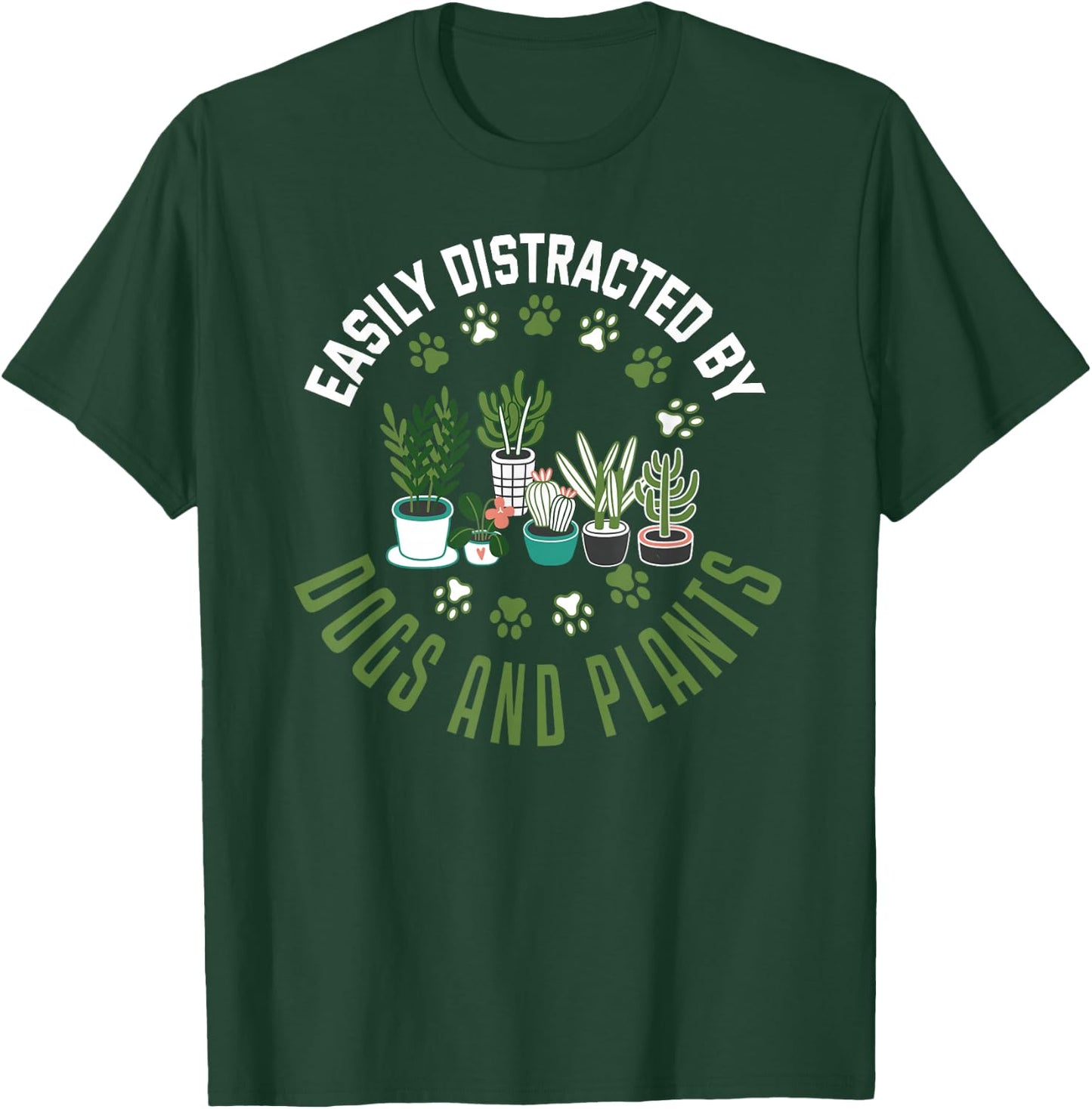 Plants and Dogs Funny Plant Lover Dog Lover Plant T-Shirt - T-Shirt | Forest