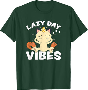 Pokémon - Meowth Lazy Day Vibes T-Shirt - T-Shirt | Forest