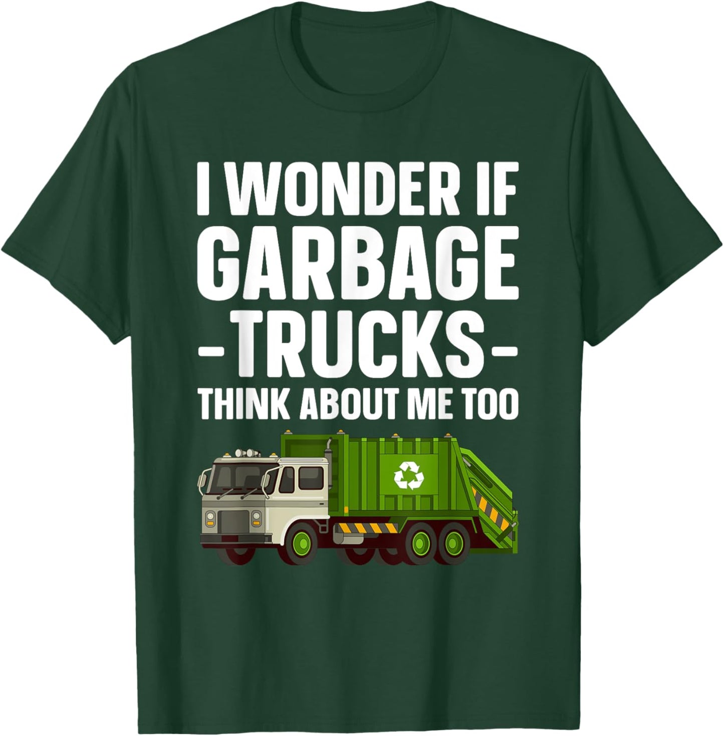 Funny Garbage Truck Art For Toddler Boys Trash Garbage Truck T-Shirt - T-Shirt | Forest