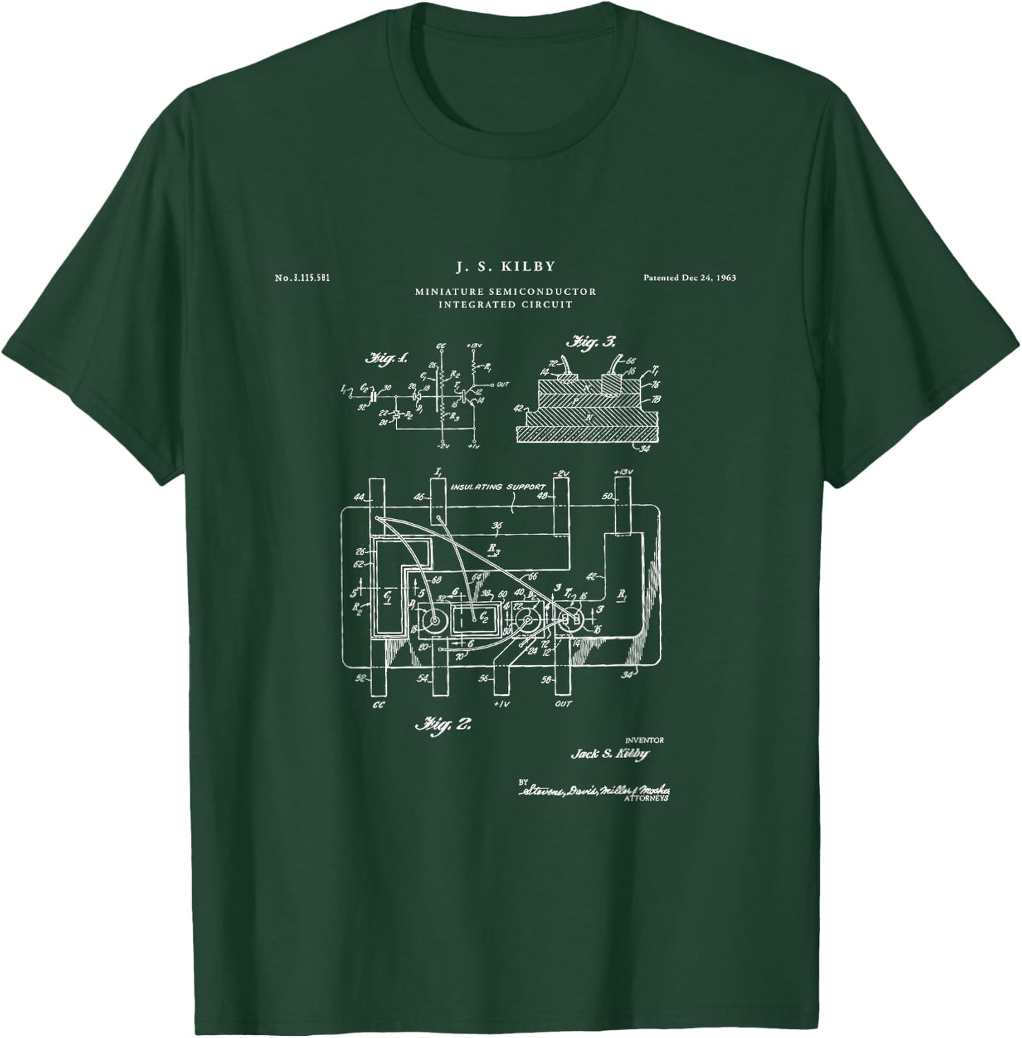 Integrated Circut Patent - geek T-Shirt - T-Shirt | Forest