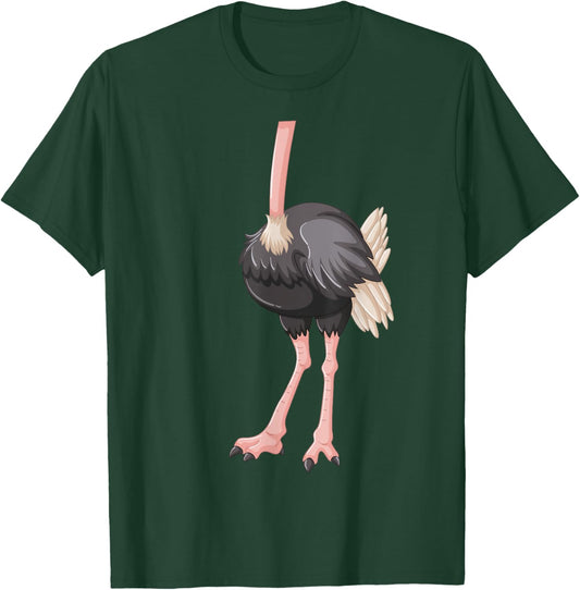 Ostrich Shirt Adul Men Women Kids Ostrich Costume T-Shirt - T-Shirt | Forest