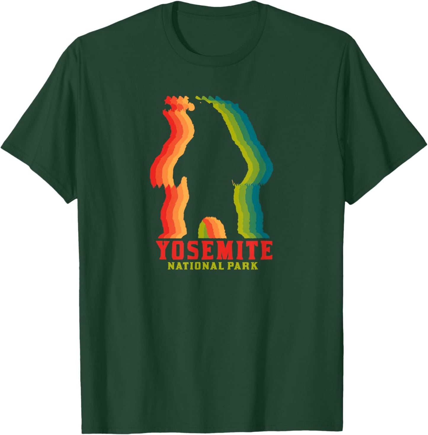 Yosemite National Park Colorful Bear Graphic T-Shirt - T-Shirt | Forest