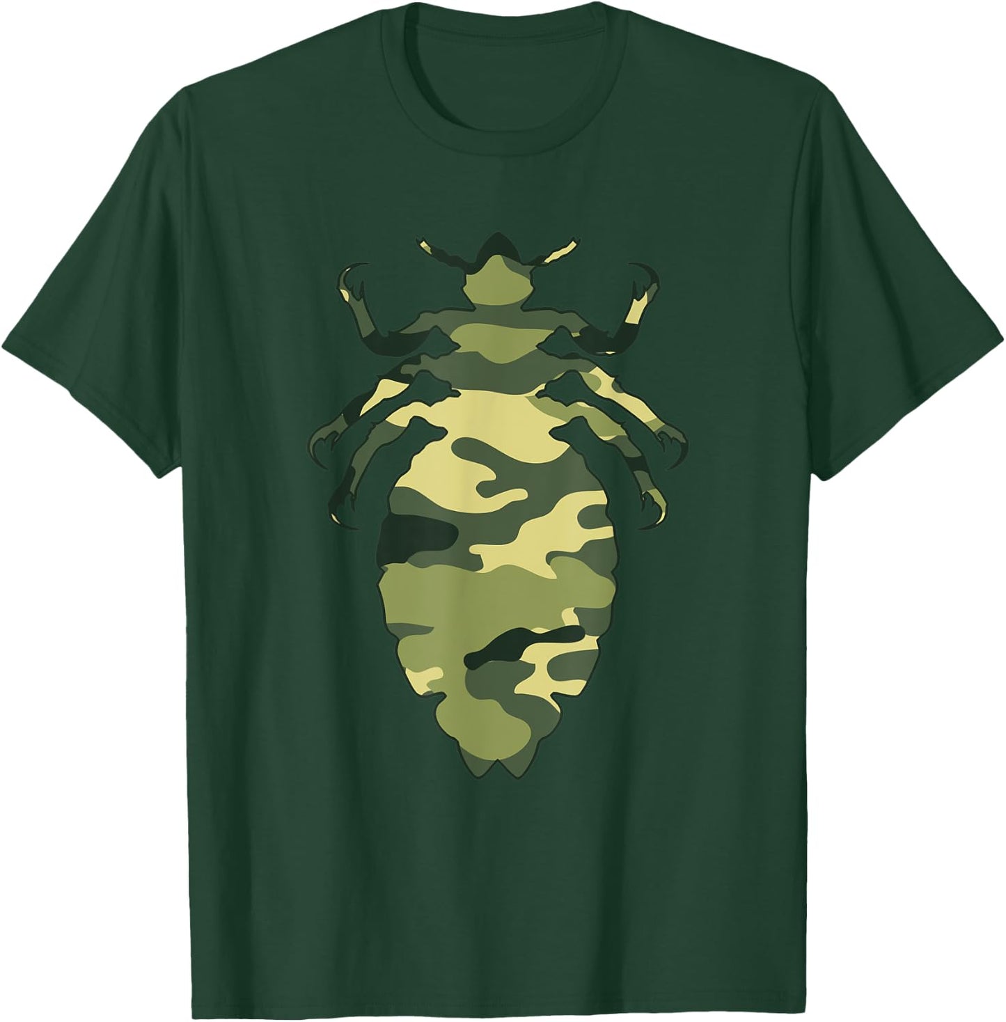 Military Louse Camo Men Print US Insect Lice Veteran Gift T-Shirt - T-Shirt | Forest