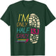 Runner Sportsperson Athlete Sportsman 13.1 Club I'm Only Half Crazy 13.1 Half Marathon Adults Black Short Sleeve T-Shirt - T-Shirt | Forest