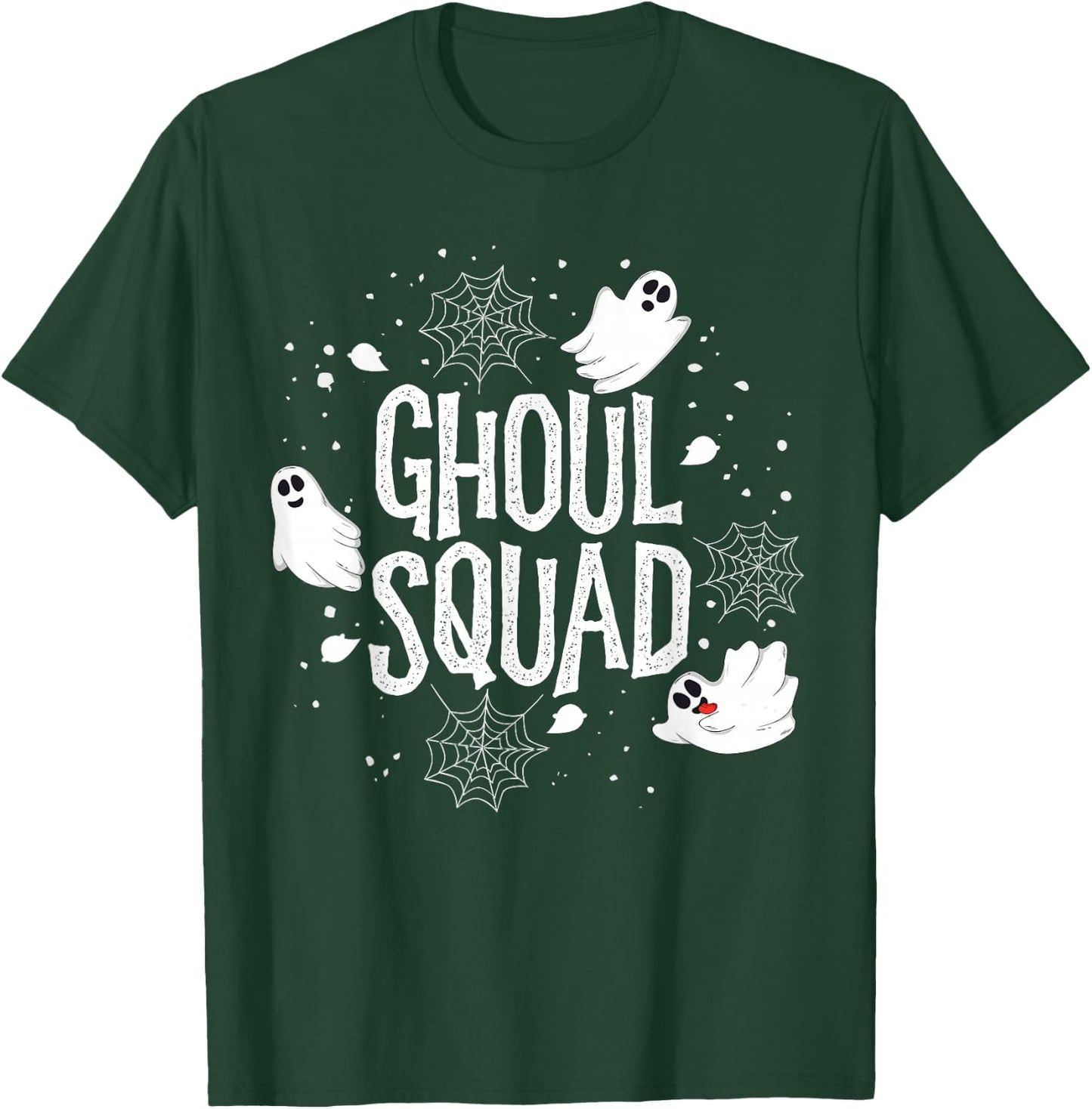Ghoul Squad Halloween Crew Ghost Kids Boys Friends Outfit T-Shirt - T-Shirt | Forest