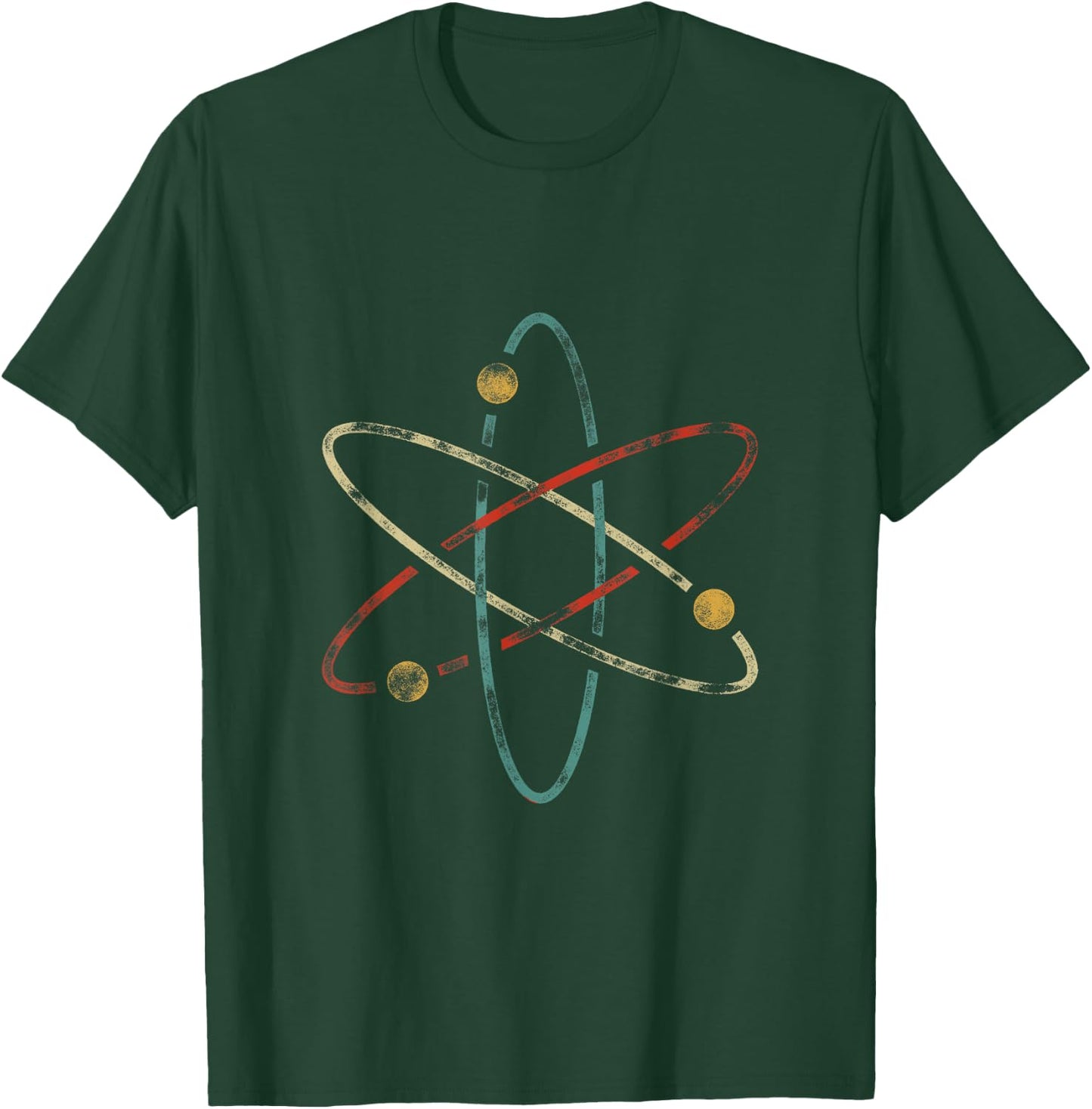 Chemistry & Periodic Table Quotes Retro Atom Chemistry - -Adults/Kids - Black - Short Sleeve - Small - - Classic Fit - Polyester 100% T-Shirt - T-Shirt | Forest