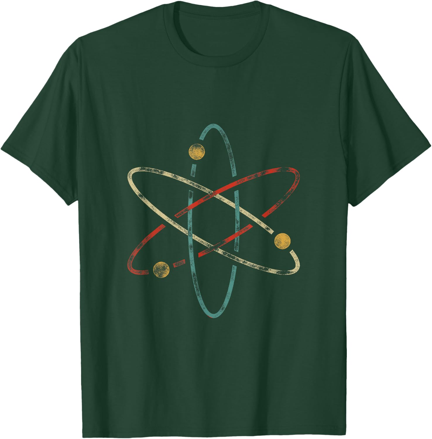 Chemistry & Periodic Table Quotes Retro Atom Chemistry - -Adults/Kids - Black - Short Sleeve - Small - - Classic Fit - Polyester 100% T-Shirt - T-Shirt | Forest