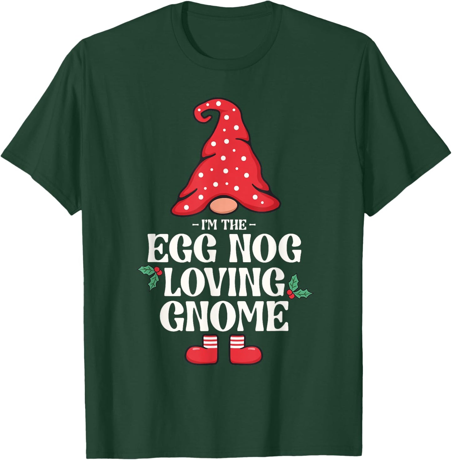 The Egg Nog Loving Gnome Family Matching Group Christmas T-Shirt - T-Shirt | Forest