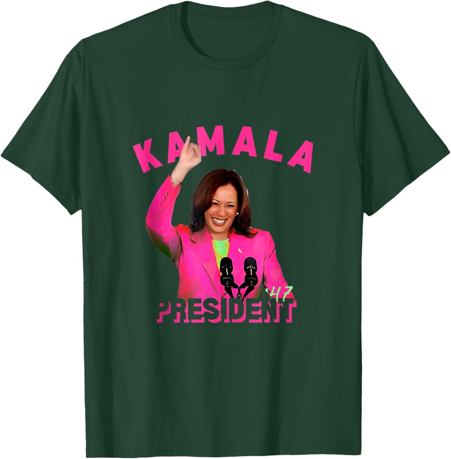 Kamala Harris Aka for President 47 Pink Comma La 2024 Women T-Shirt - T-Shirt | Forest