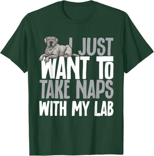 Silver Labrador Retriever Take Naps With My Lab Silver Lab T-Shirt - T-Shirt | Forest