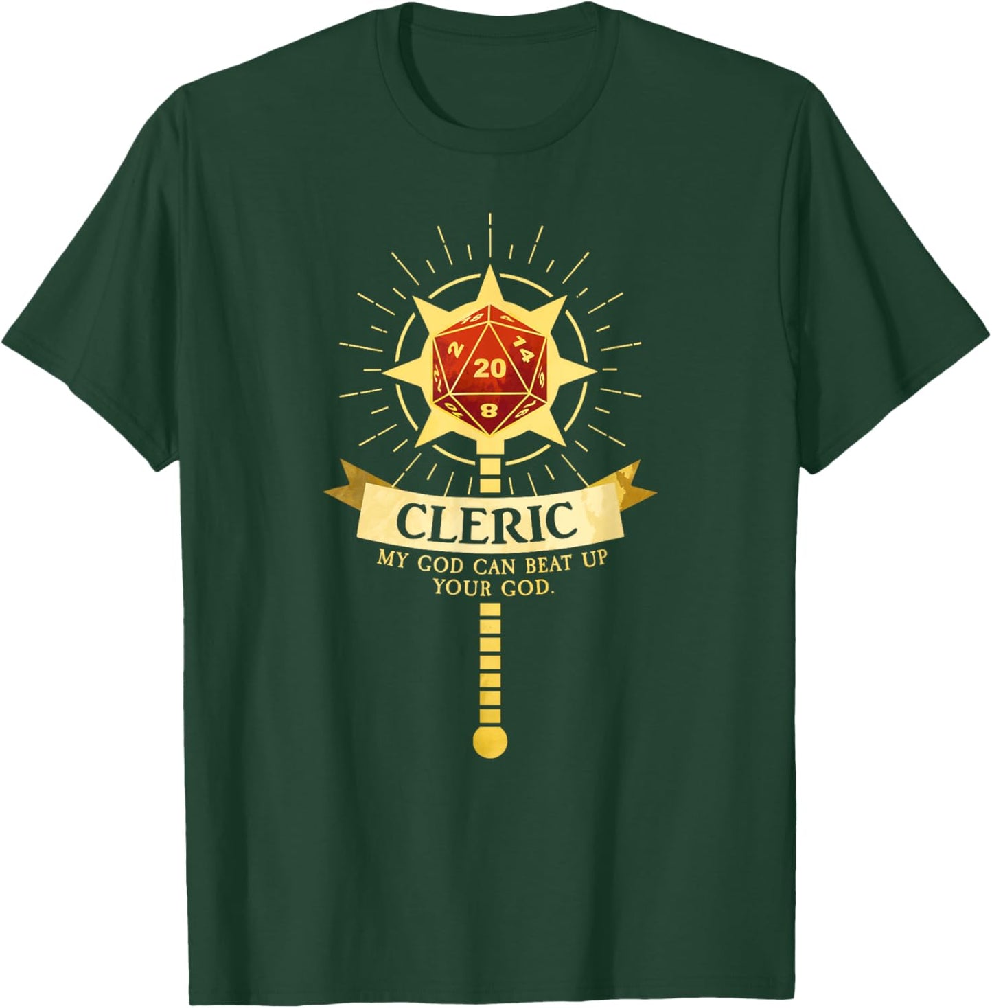 Cleric Class RPG Roleplaying Gamer T-Shirt - T-Shirt | Forest