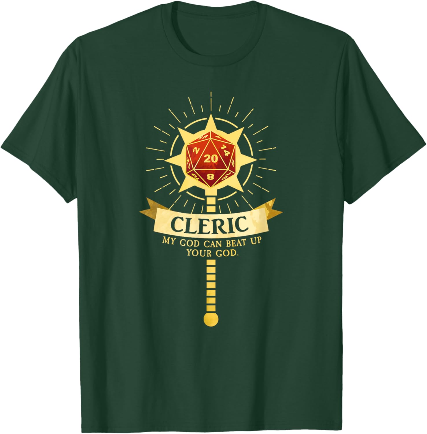 Cleric Class RPG Roleplaying Gamer T-Shirt - T-Shirt | Forest